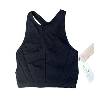 Spiritual Gangster Seamless Crop Tank built in shelf bra